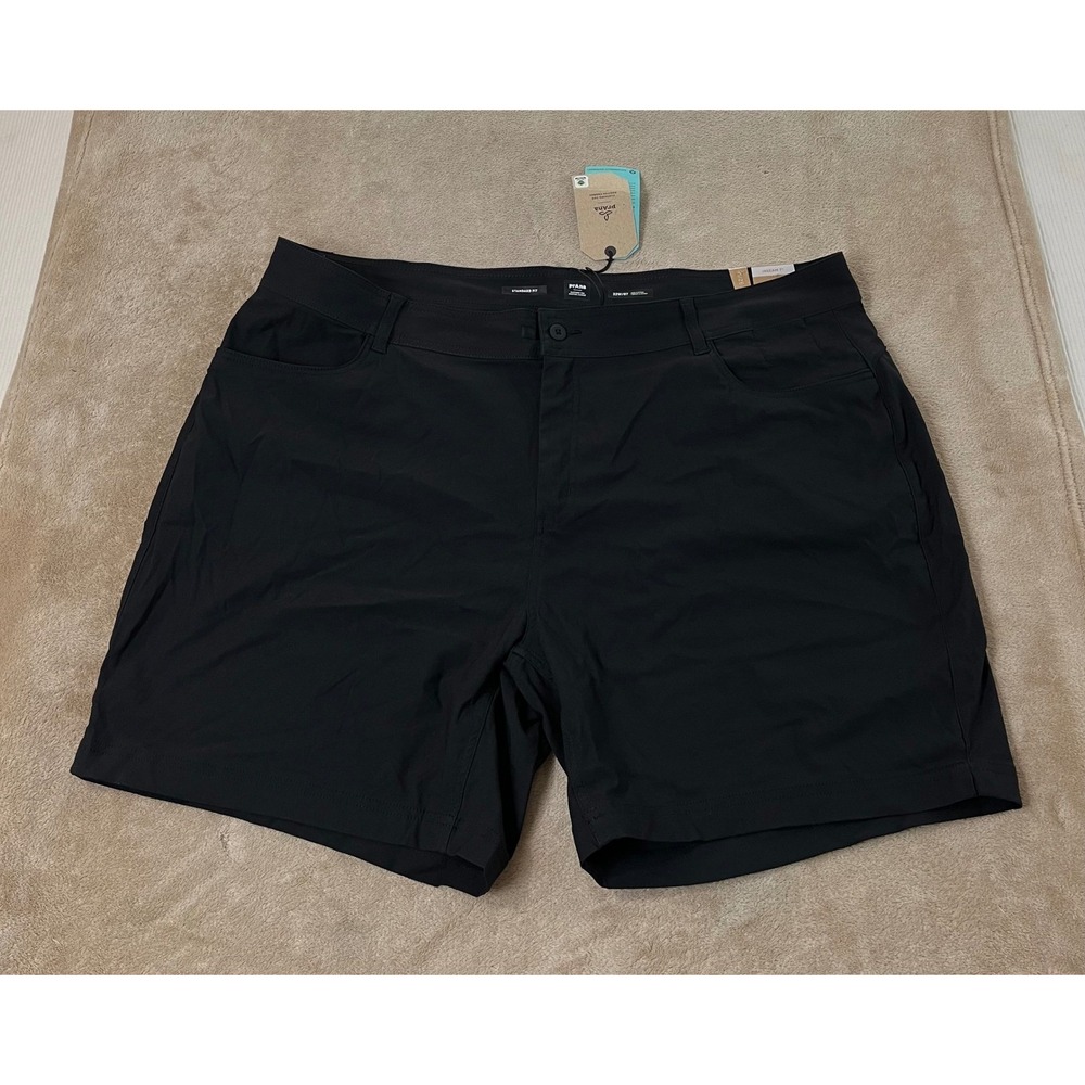 Prana Halle Short Plus II Women's 22W Black‎ ReZion Hiking Outdoor NEW MSRP $69